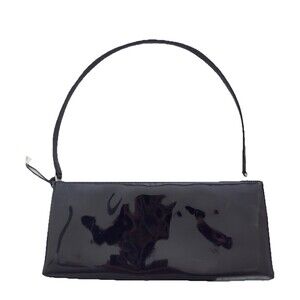 Antonio Melani Black Patent Convertible Shoulder Or Clutch Bag See Description
